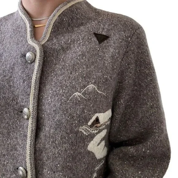 Vintage Womens Stapf Sportswear Tyrol Austrian Boiled Wool Ski